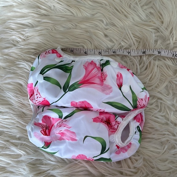 Alvababy floral pink azaleas reusable snap button baby diapers swim diaper OS - Picture 16 of 16